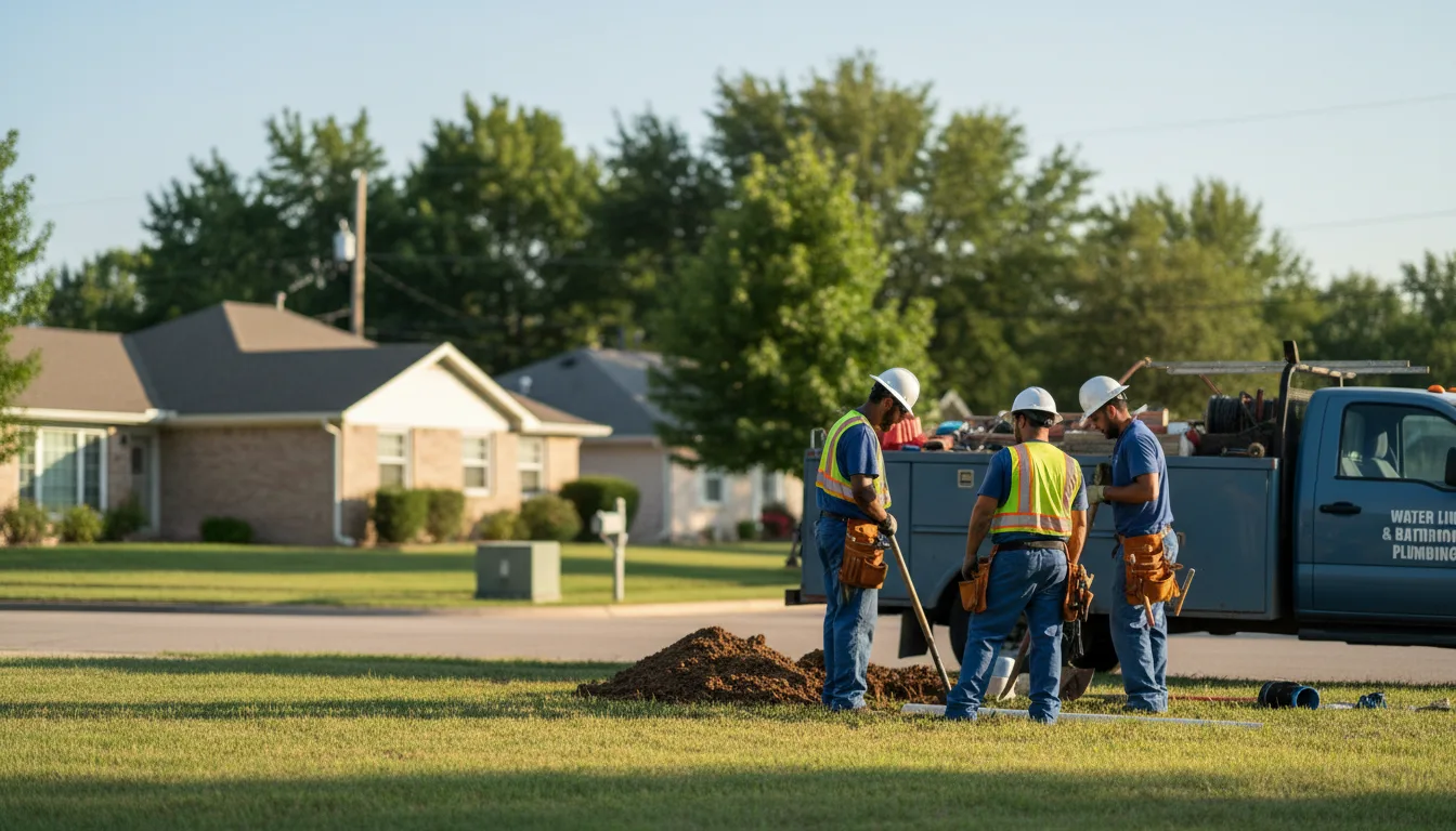 Residential water line and bathroom plumbing service in Urbana, MO